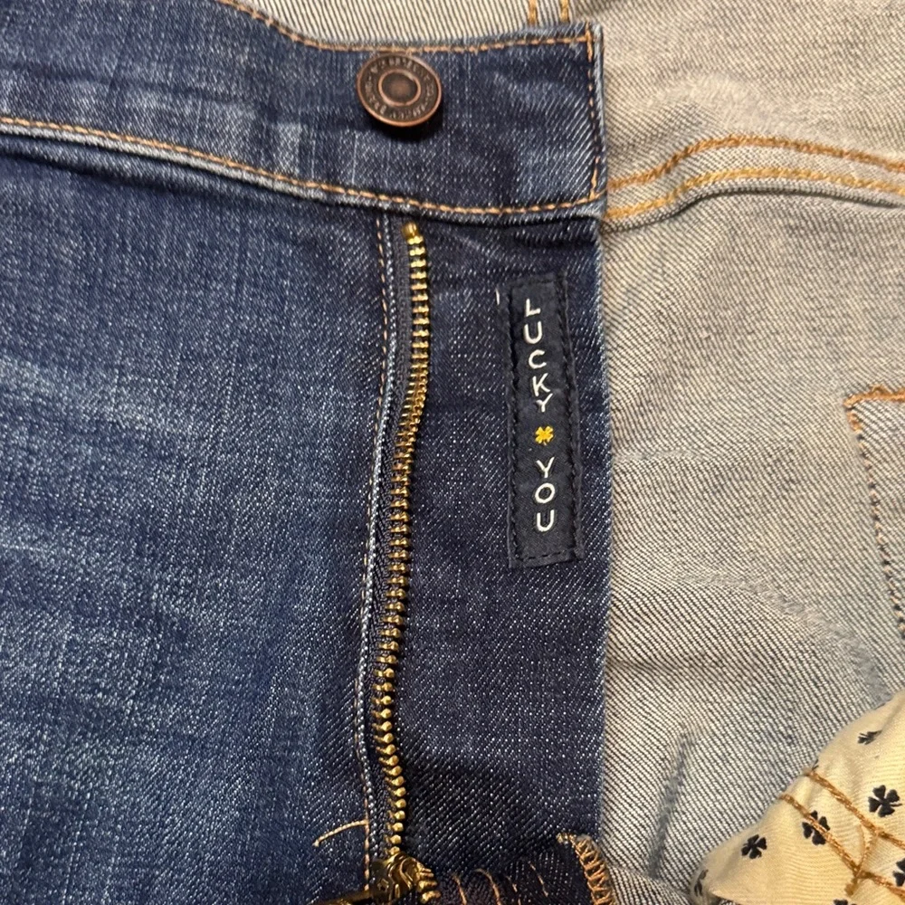 Lucky Brand size 40X34 40 410 athletic slim Men's Dark Blue Straight Jeans - Picture 7 of 12